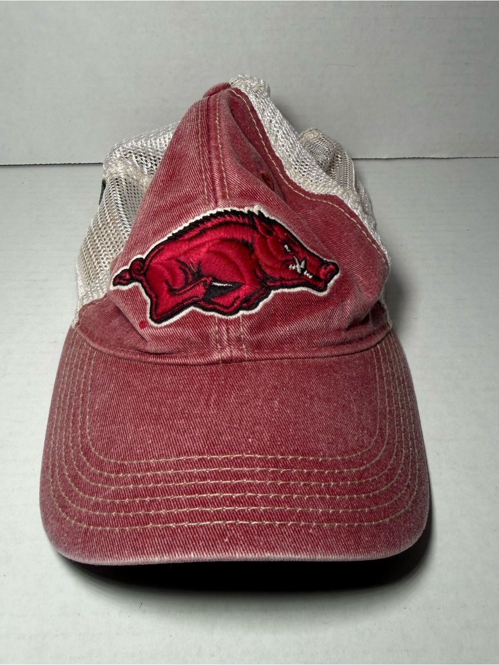NCAA Legacy Arkansas Razorbacks Trucker Mesh Cap Canvas Adjustable Cap Hat